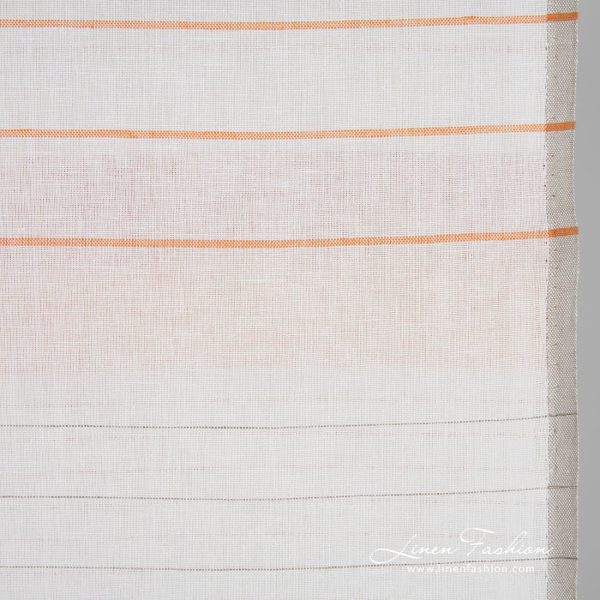 Linen cotton fabric with horizontal stripes, for kitchen towels