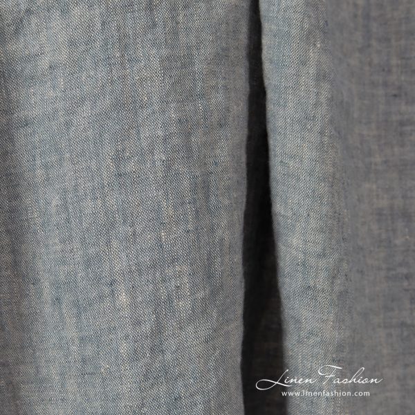 linen sand blue fabric width 145cm.