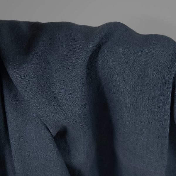 jeans blue linen washed fabric for garments