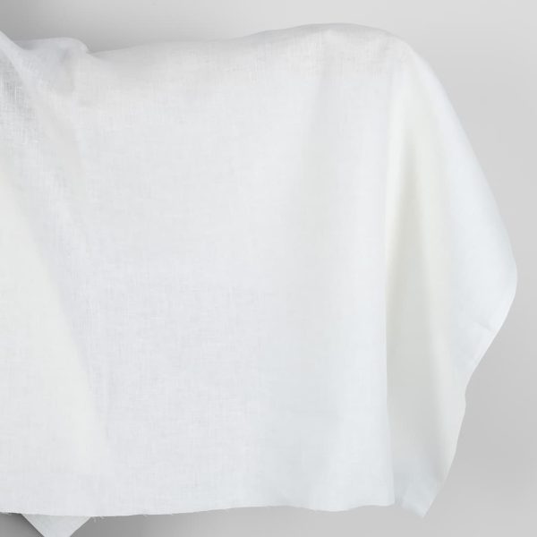 Linen fabric in plain off-white colour