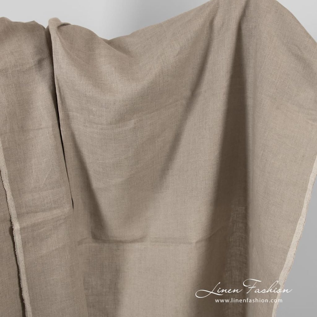 Natural color linen fabric