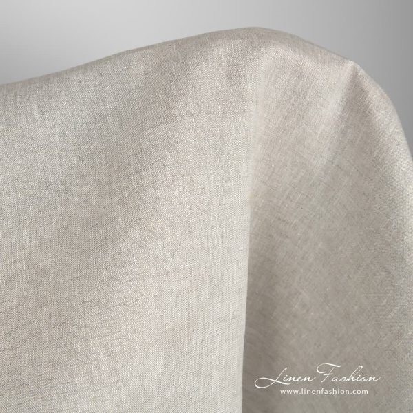 Linen fabric in light grey colour