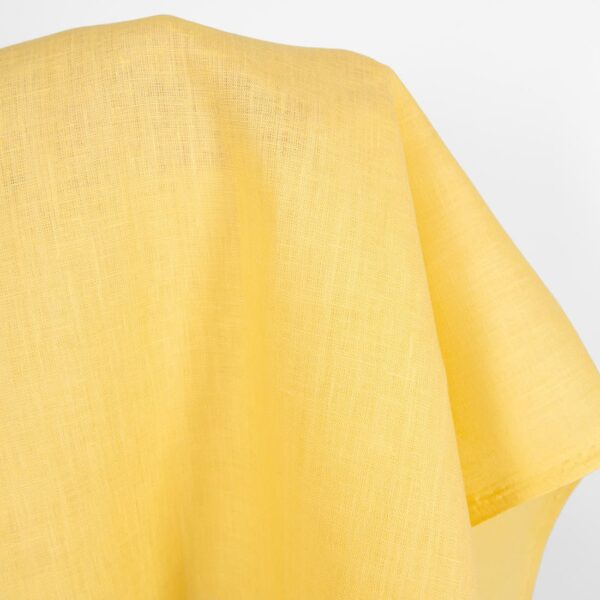 Linen fabric in banana cream colour product photo