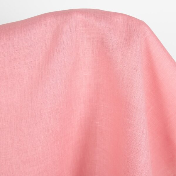 Linen fabric bright pink, 150cm width