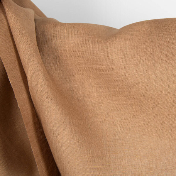 Linen fabric greyish-brown, unwashed