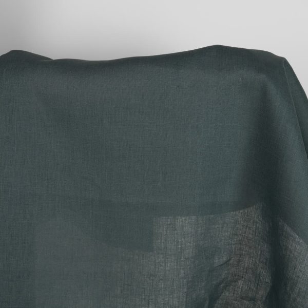Linen fabric in orion blue colour product photo