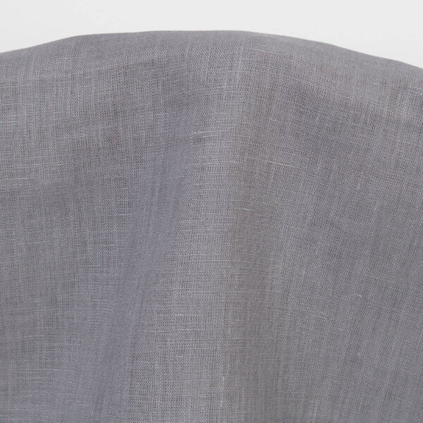 Linen fabric violet-grey, plain weave solid colour
