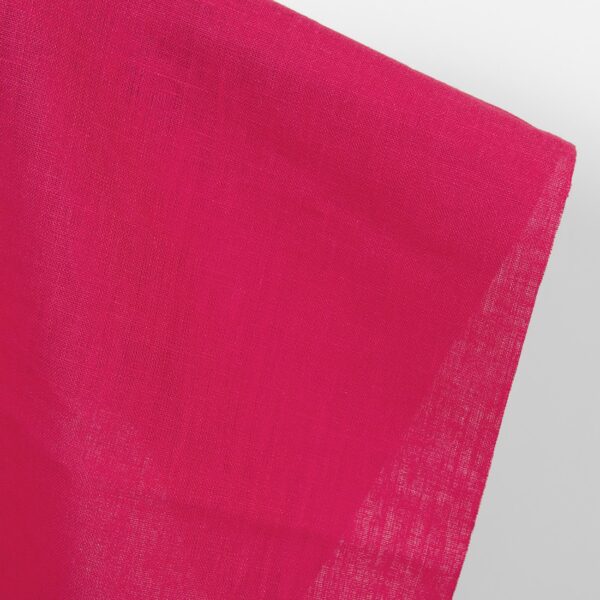 Linen fabric bright rose