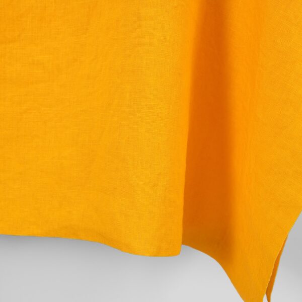 Linen fabric plain warm yellow, pure linen fabric