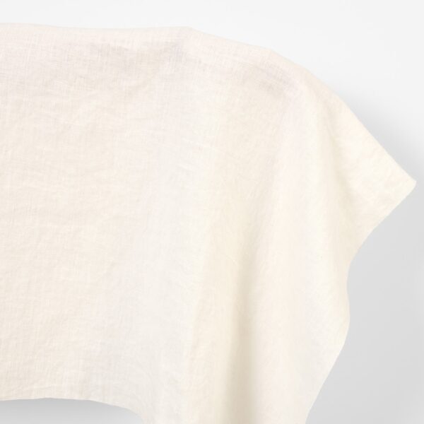 Linen fabric plain vanilla, washed