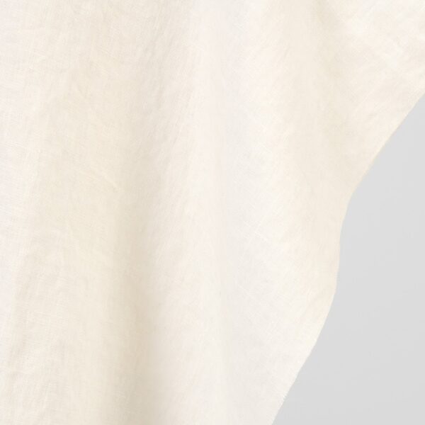 Linen fabric plain vanilla, washed, 145cm width