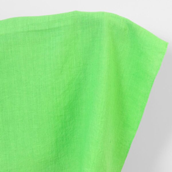 Linen fabric plain light green, washed