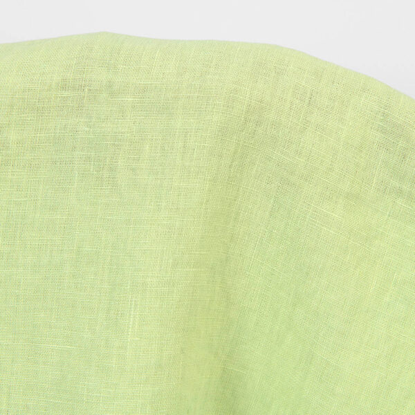 Linen fabric plain pale green, washed, 145cm width