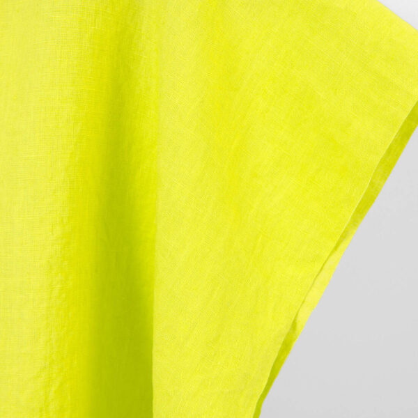 Washed linen fabric in sulphur spring, neon green
