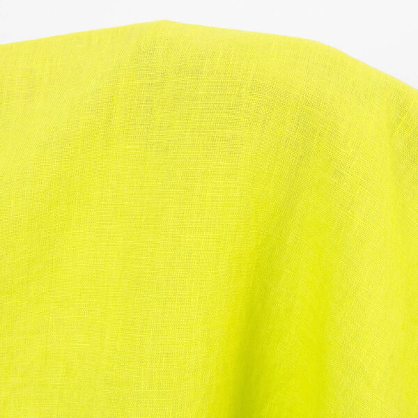 Washed linen fabric in sulphur spring, 145cm width