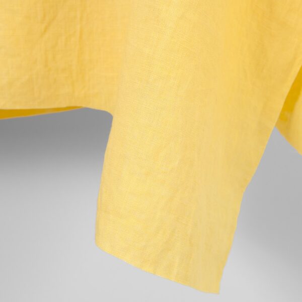 Linen fabric in banana cream colour, washed, for sewing DIY