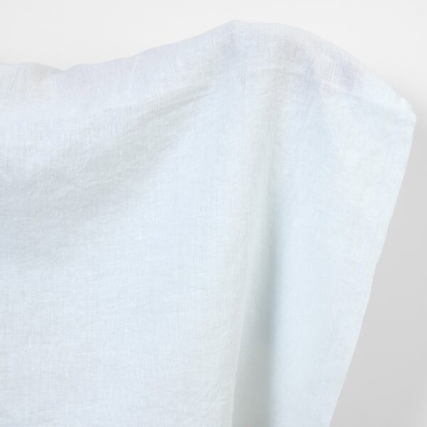 Linen fabric in illusion blue colour, washed