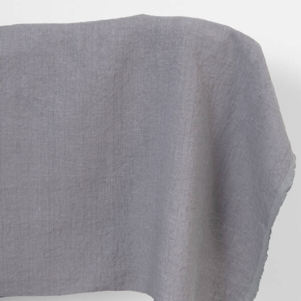 Linen fabric violet-grey, washed