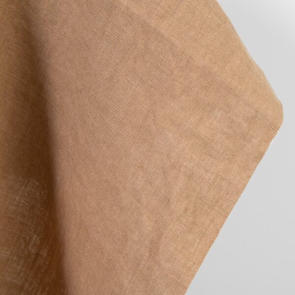 Linen fabric greyish-brown, washed, 145cm width