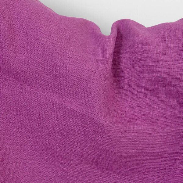 Linen fabric cyclamen pink, washed, specially softened