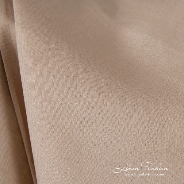 Light sand coloured linen fabric.