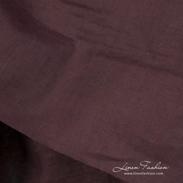 Linen fabric in brown-violet melange product photo