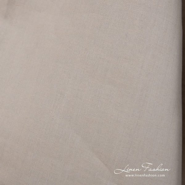 Sand grey linen fabric product picture close up detail view