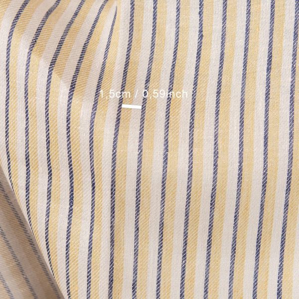 yellow blue striped fabric, 1.5cm.