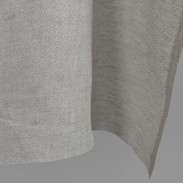 Beige linen fabric in a diamond pattern edge