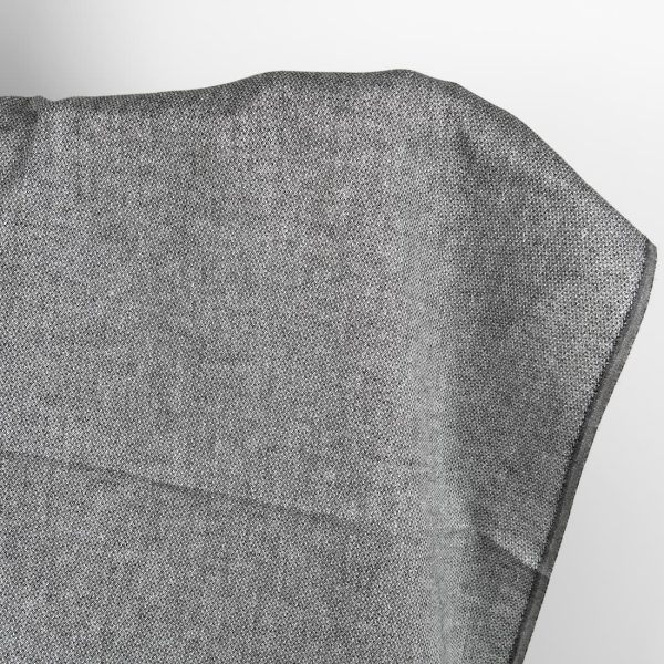 Linen fabric in diamond pattern black and white
