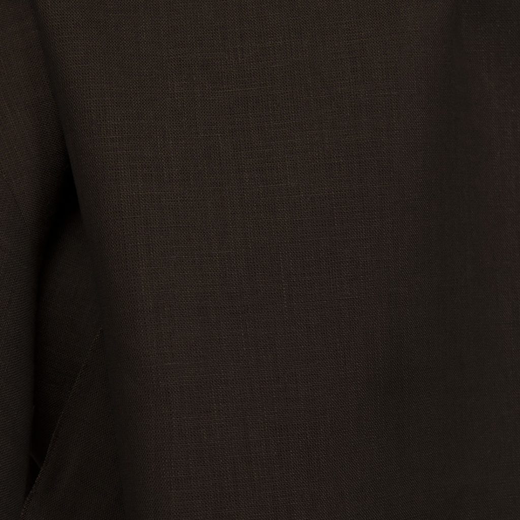 Linen dark brown fabric