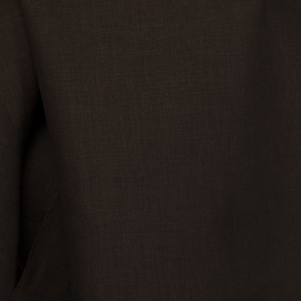 Linen dark brown fabric