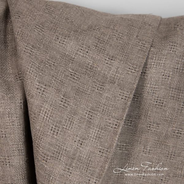 Undyed linen fabric openweave pattern