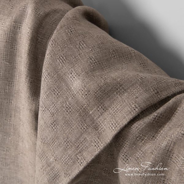 Undyed linen fabric openweave
