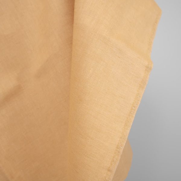 brown yellow linen fabric width 150cm.