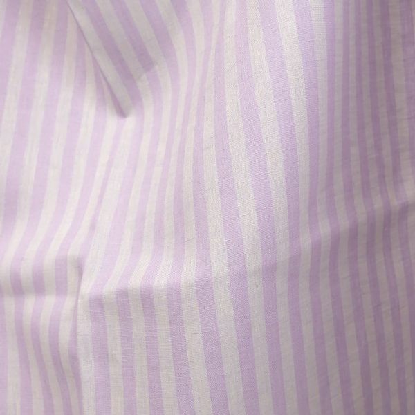 linen striped fabric lilac cream
