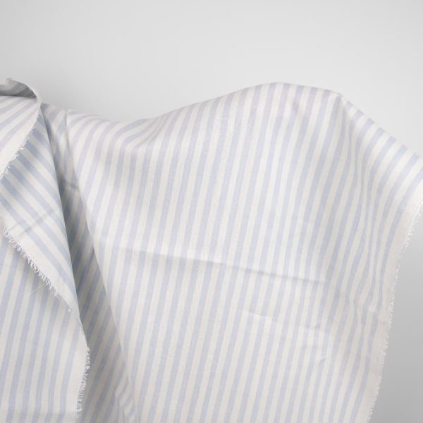 linen fabric blue stripes