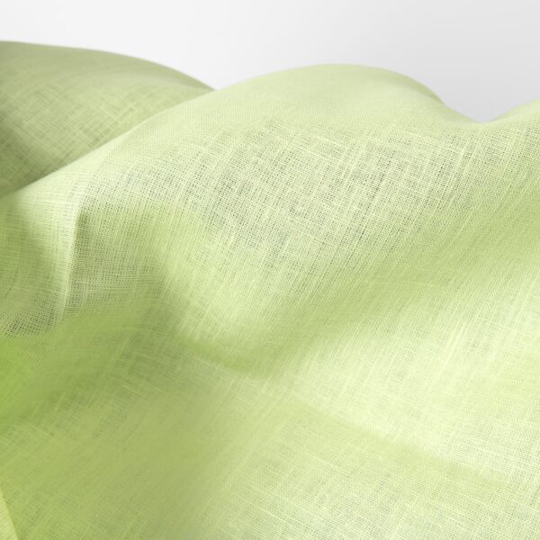 Linen fabric pale green, unwashed linen