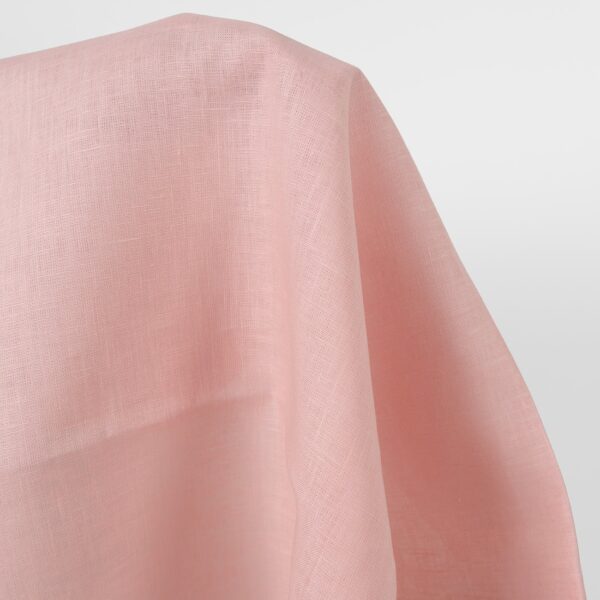 Linen fabric light pink colour product photo