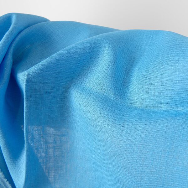 Linen fabric sky blue colour not washed