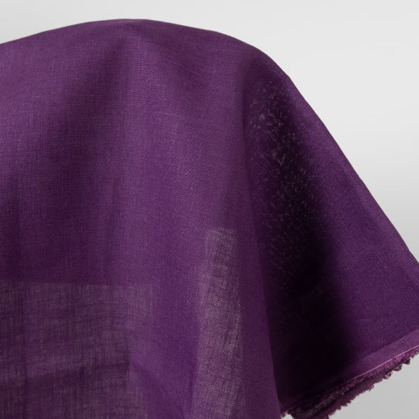 Linen fabric violet colour