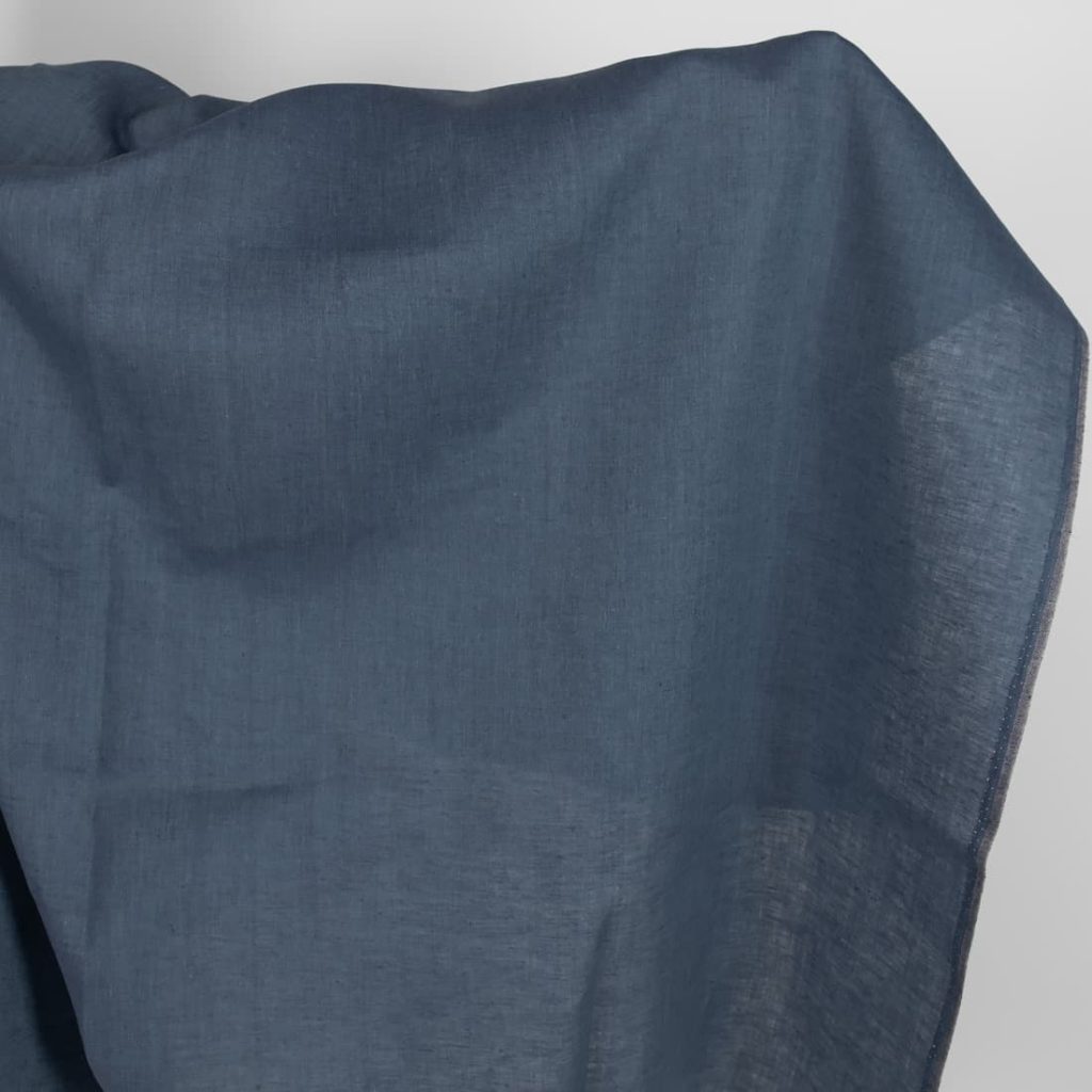 Linen fabric in dark greyish-blue colour