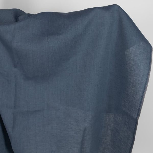 Linen fabric in dark greyish-blue colour