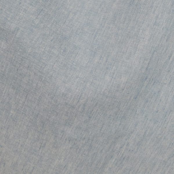 Linen fabric grey-blue melange close up detail