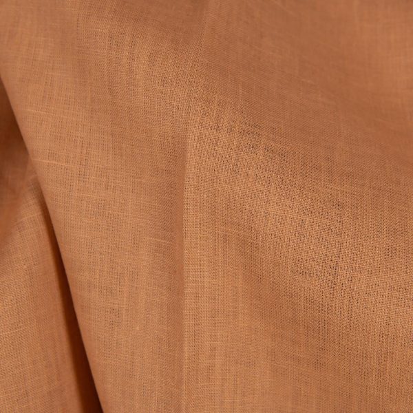 Linen fabric light orange-brown, plain weave