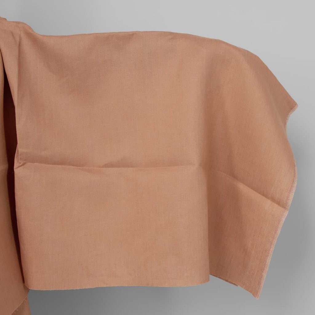 Linen fabric light clay colour