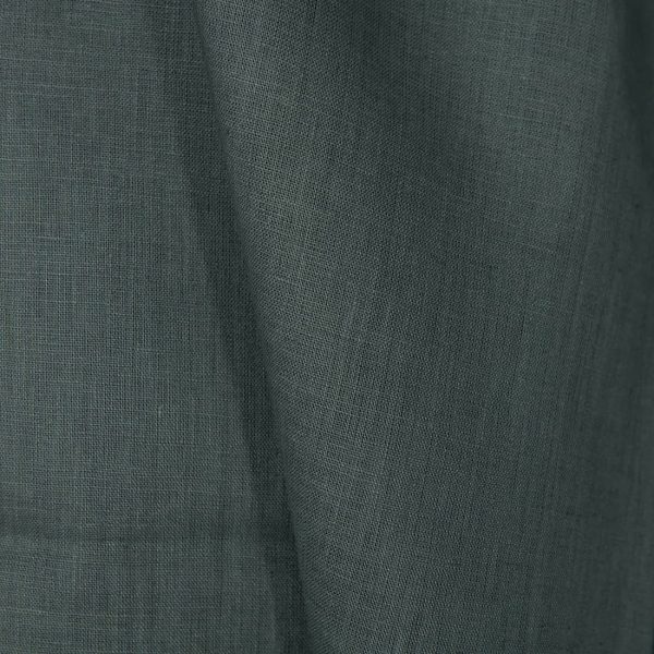 Linen fabric dark greyish-green, medium weight