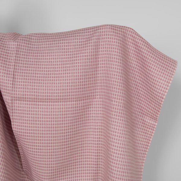 Linen fabric grey lilac structural pattern