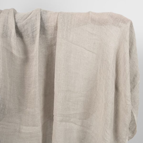 Natural linen washed gauze fabric