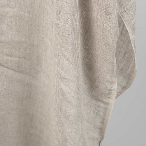 Natural linen washed gauze fabric, transparent